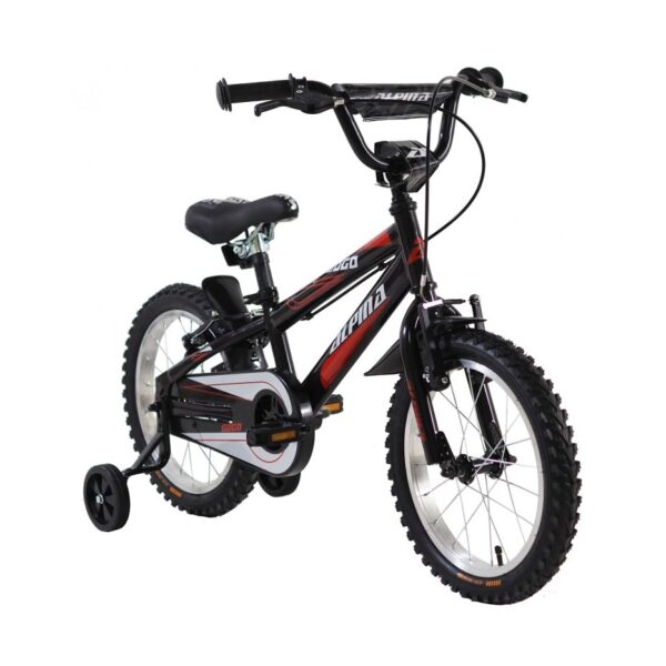 Ποδήλατο παιδικό Alpina 18'' GoGo μαυρο με βοηθητικές και v-brake