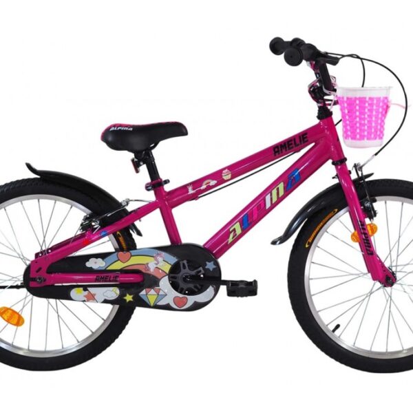 Ποδήλατο παιδικό Alpina 20'' Amelie μωβ με βοηθητικές και v-brake